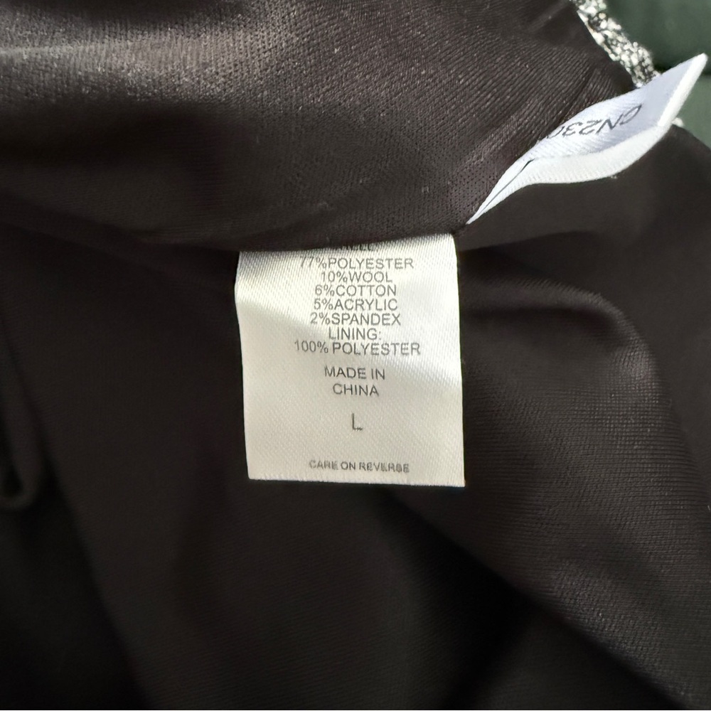 New York & Company Black, White & Green Tweed Sheath Dress - Picture 6 of 7